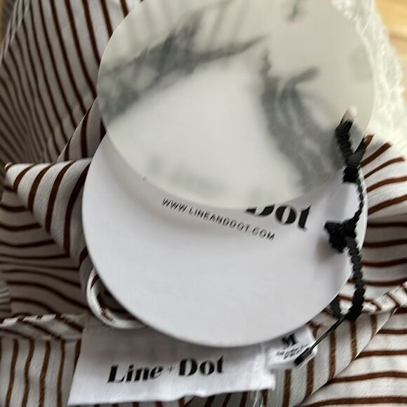 Line + Dot Hayda striped fringed cowl neck sleeveless top. NWT. - Picture 4 of 4